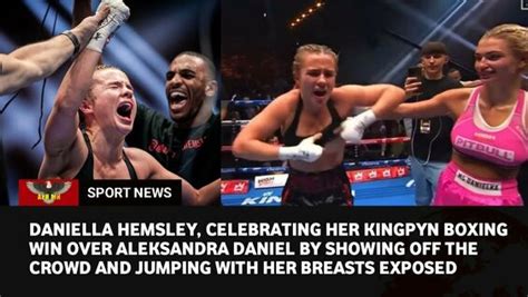 daniella hemsley tits out|OnlyFans boxer Daniella Hemsley flashes boobs after winning。